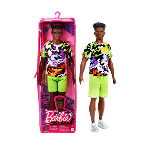 Barbie Fashionista Ken Doll #183 New with Camouflage Top and Bright Shorts